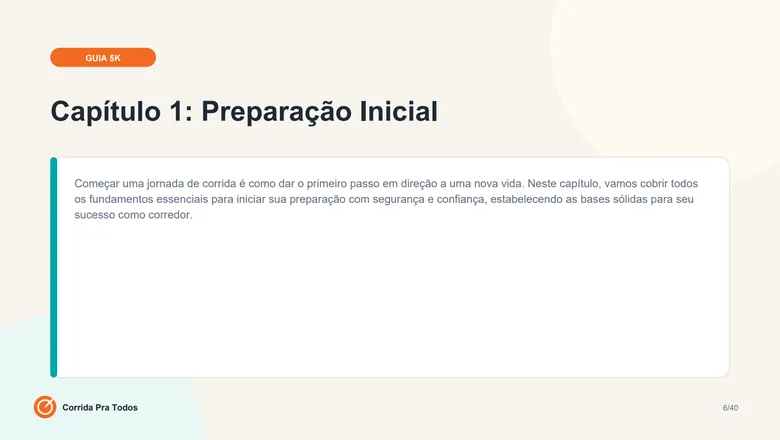 Página de preparação inicial do guia