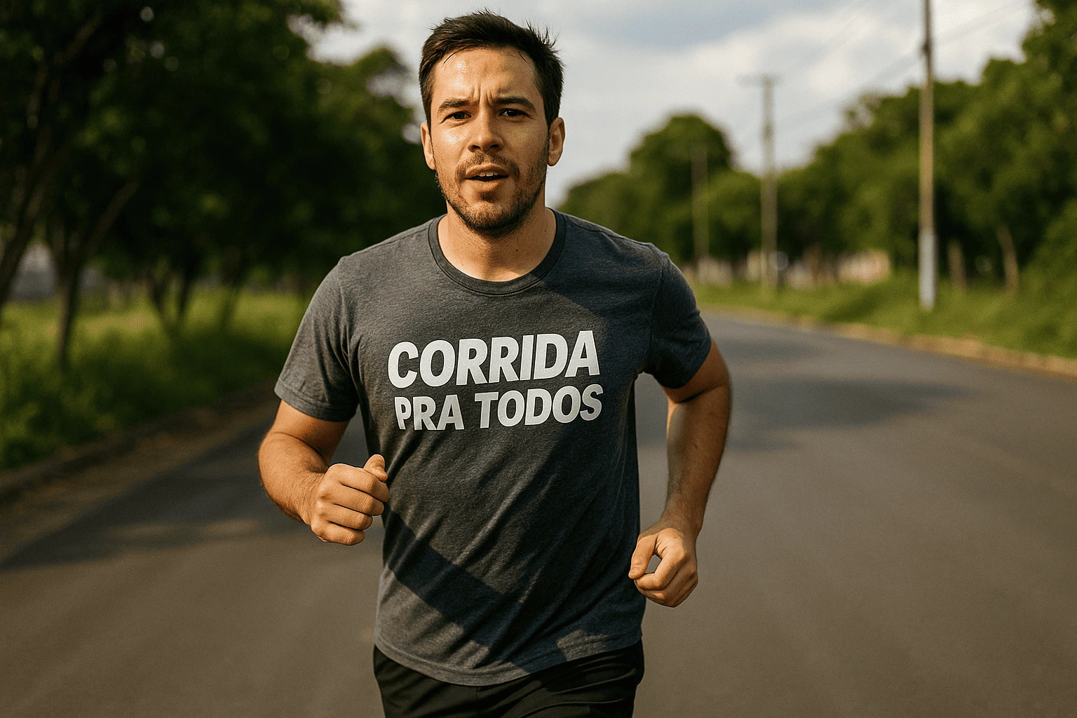 Corredor iniciante completando treino